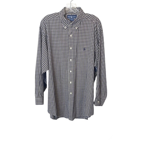 Ralph Lauren 16 1/2, 32/33 Plaid Oxford Long Sleeve Yarmouth Shirt - Picture 1 of 7